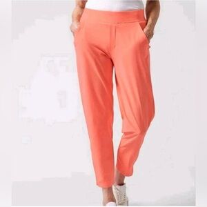 ATHLETA Brooklyn Ankle Pant Sz 10 Sunset Glow Orange Pants
